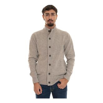 Barbour Truien & Vesten, Heren, Beige, M, Wol, wollen jas met magneetsluiting