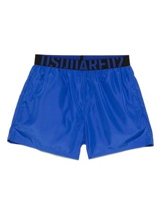Dsquared2 Costume da bagno con banda logo - Blu