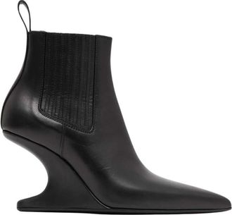 Rick Owens Black Sculptural-wedge Boots