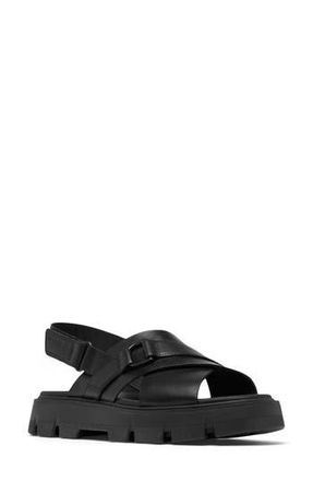 Sorel REIN CB Crisscross Sandal in Black/Black at Nordstrom Rack, Size 9.5