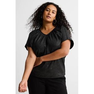 Greatlooks top met glitters zilver