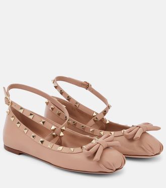Valentino Garavani Rockstud leather ballet flats
