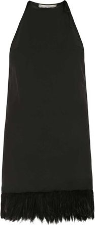 Saint Laurent Black Crepe Mini Dress