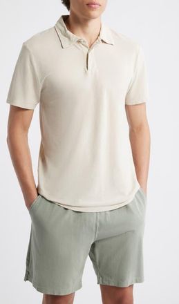 Alex Crane Organic Cotton Polo in Cream at Nordstrom, Size Xx-Large