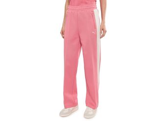 Puma T7 Always On Straight Track Pants Womens Clothing Wild Pink : XL, Cotton/Polyester