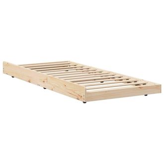 Berkfield Home Natural Bed Frame Natural Solid Pine wood 80 x 200 cm Durable in Light Tan