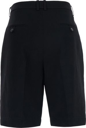 Saint Laurent Womens Bermuda Shorts Black Wool