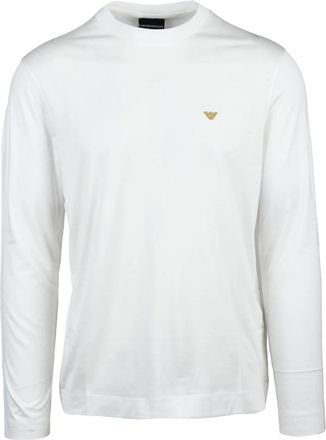 Emporio Armani Lyocell Cotton Blend T-Shirt With Crew Neck Design