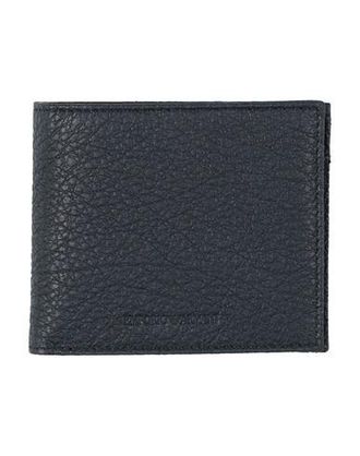 【関税&送料込】Emporio Armani Wallets Emporio Armani Bi-fold Wallet Eagle Logo Black Navy Blue