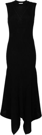 Ami godet merino wool midi dress - women - Merino - L - Black
