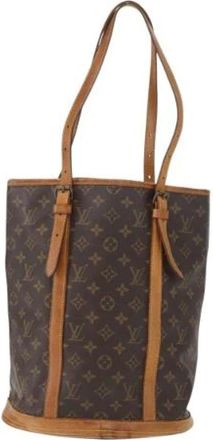 Louis Vuitton Pre-owned Bucket Bags, female, Brown, Size: ONE SIZE Pre-owned Canvas Bucket Bag