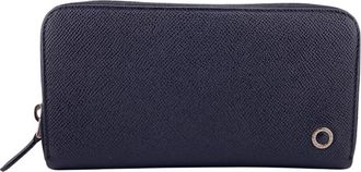 Bulgari Black Leather Long Wallet (Bi-Fold) (Pre-Owned)