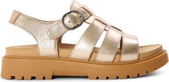 Timberland Womens Clairemont Way Fisherman Sandals in Gold Metallic - Size UK 7.5