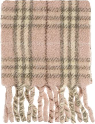 Burberry Accessoires, unisex, Roze, ONE Size, Wol, Smal Leren Sjaal van Alpacawolmix