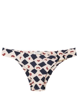Lenny Niemeyer Marrocos graphic-print bikini bottoms - Neutrals