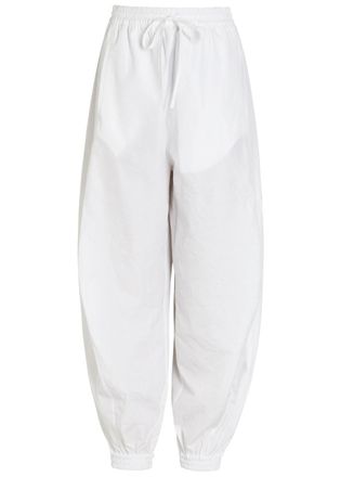 R&oacute;he Crinkled Effect Balloon-leg Cotton-blend Trousers - White - 36 (UK8 / S)