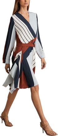 Reiss Eloise Stripe Printed Short Dress