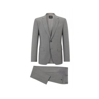 HUGO BOSS Heren, Pakken, Grijs, Maat: XL Wol