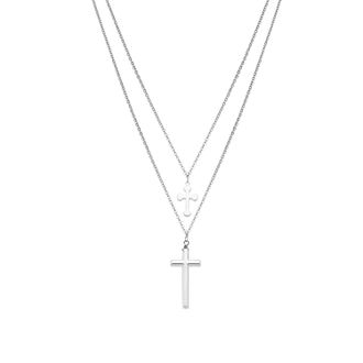 Luxenter ketting afgewerkt met rhodium - Frikca