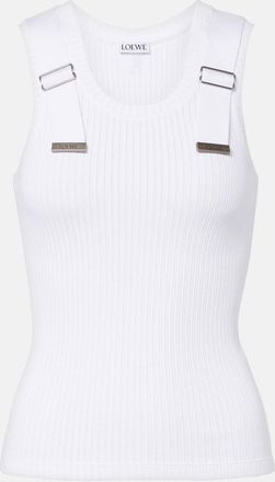 Loewe Top in misto cotone a coste