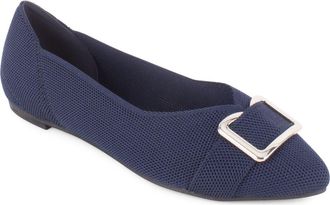 Elie Tahari Lucerne Pointed Toe Flat in Dark Navy at Nordstrom, Size 8.5