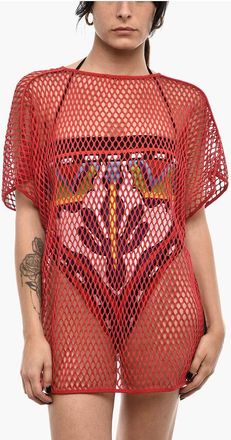 Dsquared2 Solid Color Openwork Beach Cover-up Dress size S