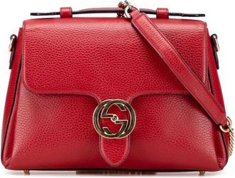 Gucci 2000-2015 kleine Dollar Interlocking G kalfsleren tas - Rood
