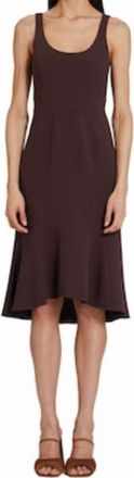 Amanda Uprichard Campania Midi Dress In Cocoa