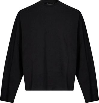 Entire studios Ronde hals gebreide kleding - Heren - Ronde hals truien - Zwart - L - Katoen - Truien & Vesten