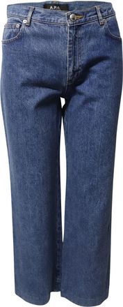 A.P.C. APC Sailor Wide Leg Jeans in Blue Cotton