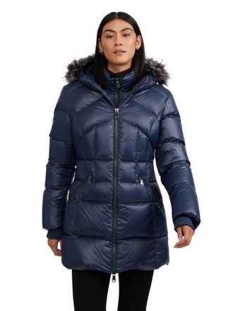 Pajar Womens Ares Fixed Hood Puffer with Fixed Bib in Graphite at Nordstrom, Size X-Large