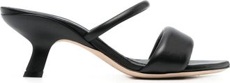 Vic Matié open-toe 70mm leather sandals - women - Calf Leather/Calf Leather/Calf Leather - 39 - Black