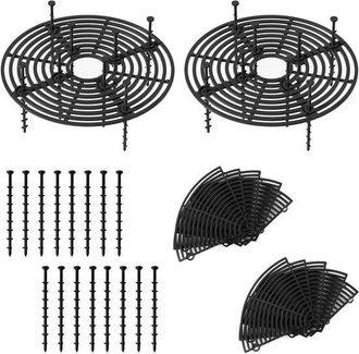 OEM Allecto Plus - Protector De Plantas Para Maceta De 30 Cm - Juego De 2 - Negro - Apto Para Ni&ntilde;os Y Mascotas - Protecci&oacute;n Contra Gatos
