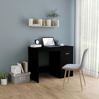 vidaXL Scrivania Nera 100x50x76 Cm In Legno Multistrato - Vidaxl