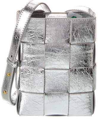 Tiffany & Fred Hand-Woven Leather Vertical Crossbody Bag