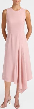 Santorelli Kayla Sleeveless Asymmetric Fit and Flare Dress in Sweet Pink at Nordstrom, Size 4