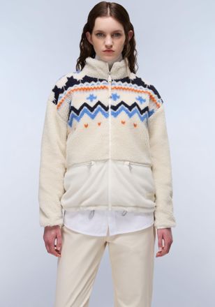 Napapijri Sweatshirt NAPAPIJRI T-ANSEI, Damen, Gr. XL, beige dimity, Sweatware, Obermaterial: 100% Polyester, gemustert, mehrfarbig, regular fit normal, Rundhal