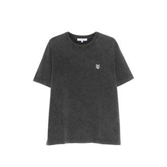 Maison Kitsun&eacute; Faded-effect Fox Head T-shirt