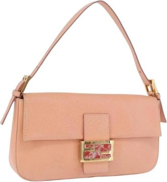 Fendi Pre-owned Vintage Schoudertas - Dames - Vintage Schoudertas - Roze - ONE Size - Leer - Vintage