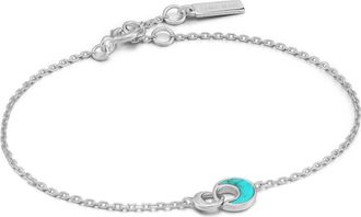 Ania Haie Womens Tidal Crescent Link Bracelet In Turquoise
