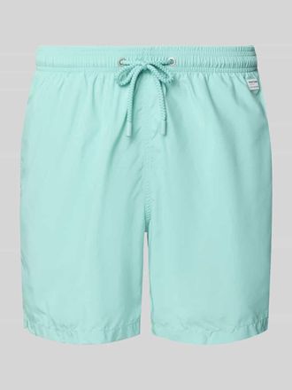 MC2 Saint Barth Badehose mit Logo-Print Modell Lighting Pantone in Mint, Gr&ouml;&szlig;e M