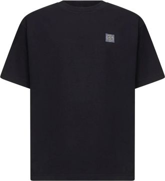 Stone Island T-shirt con applicazione logo - Nero