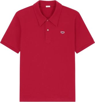 Fursac Polo con logo ricamato - Rosso
