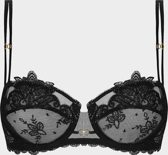 Lise Charmel Diva Glamour Lace-Trim Tulle Demi Bra