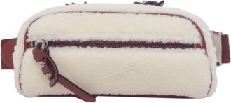 Christian Louboutin Brown White Leather Sling Bag (Pre-Owned)