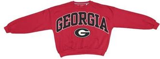 Pressbox Womens Pressbox Red Georgia Bulldogs Oversized Janice Waist-Length Sweatshirt at Nordstrom, Size Xx-Large