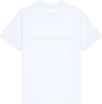 Givenchy Tops, Heren, Wit, XL, Katoen, Regular Fit T-shirt