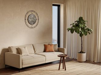 Vente-Unique Orologio da parete industriale in Metallo D. 70 cm Nero e Dorato - SEDONA