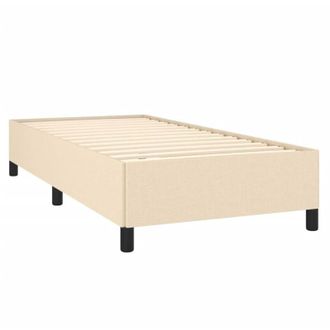 vidaXL Estructura de cama sin colchón tela crema 80x200 cm Vidaxl