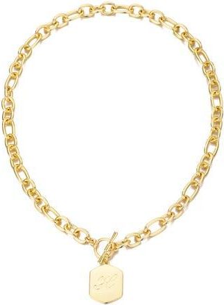 Adornia Monogram Initial Pendant Necklace in Gold-H at Nordstrom Rack